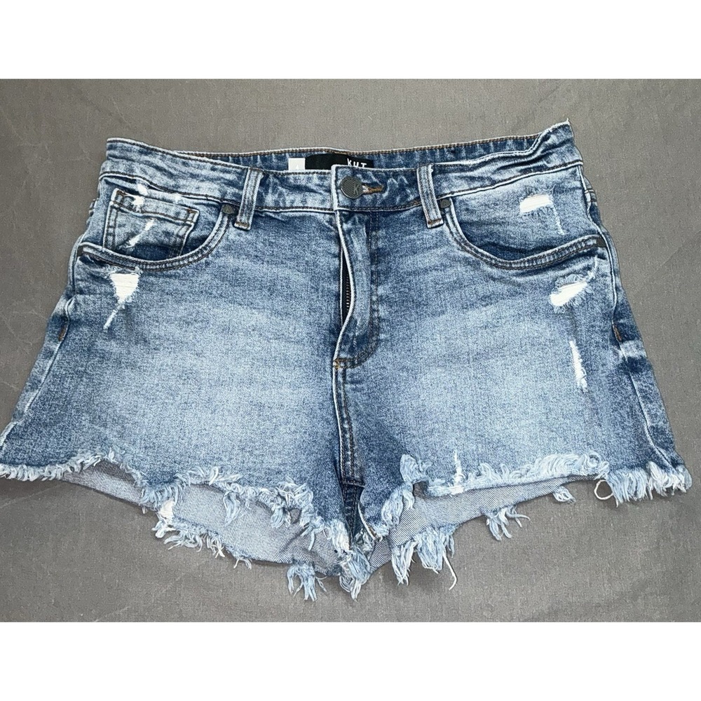 Kut from the Kloth Shorts Jane High Rise Denim Size 4 Distressed Raw Hem